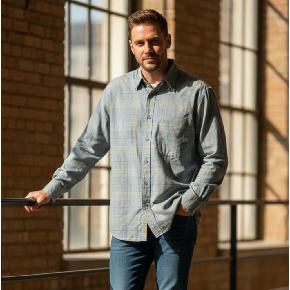 Pendleton Broadway Cloth Men's Size‎ Large Long Sleeve Button Down Cotton Shirt